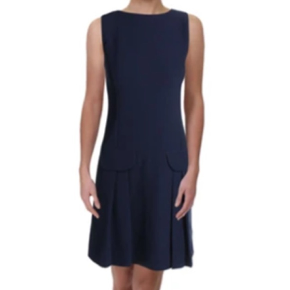 NWT Navy Sail to Sable sleeveless A-line dress 10